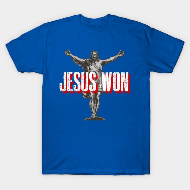 Jesus Won T-Shirt by Qrstore